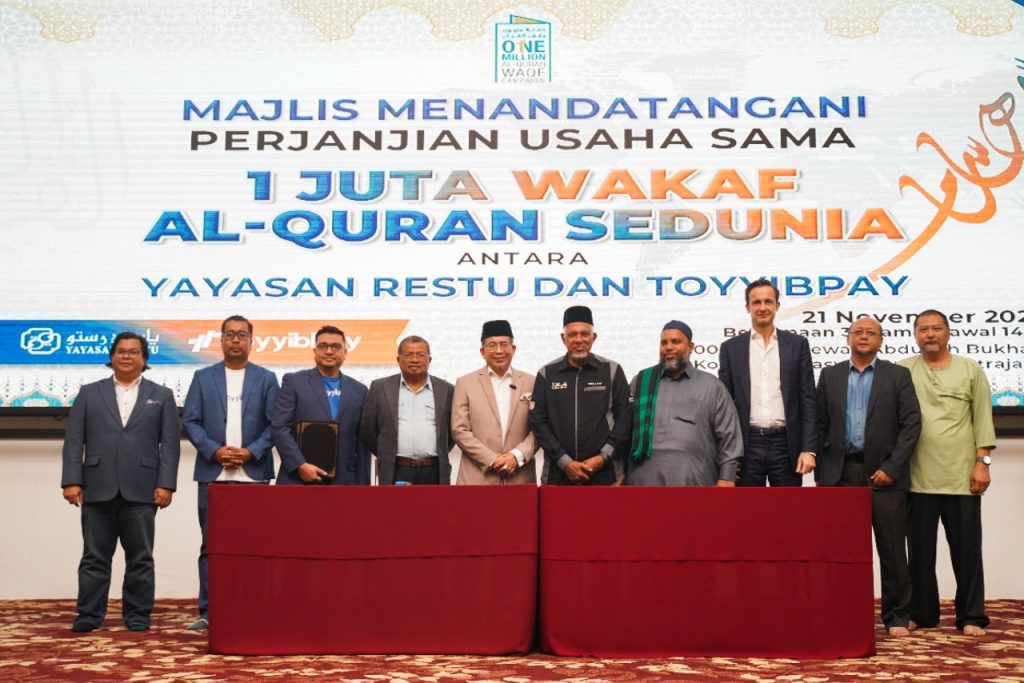 ToyyibPay, Yayasan Restu mentrai MoA perkasa inisiatif global 1 juta Waqf Al-Quran ke seluruh dunia