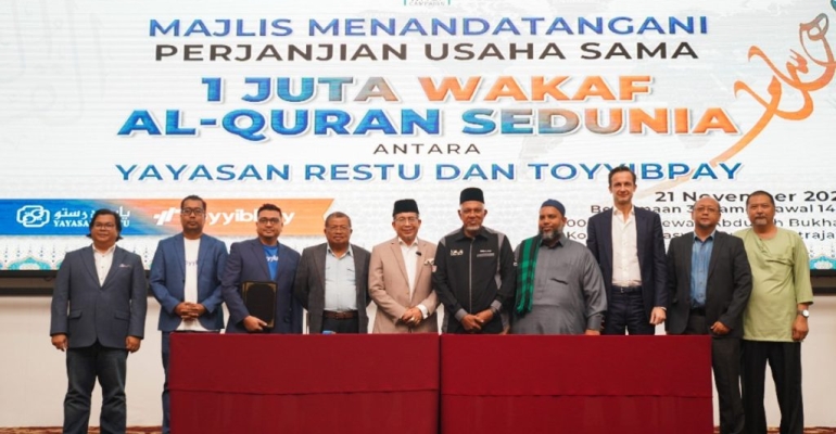 ToyyibPay, Yayasan Restu mentrai MoA perkasa inisiatif global 1 juta Waqf Al-Quran ke seluruh dunia